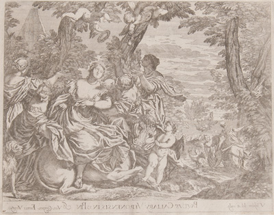 veronese etching from 1682 The Rape of Europa